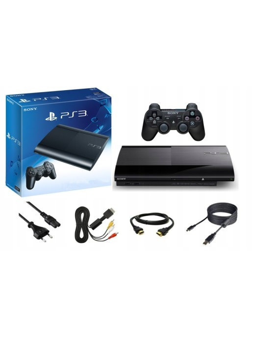 Игровая приставка Sony PlayStation 3 Super Slim 500 ГБ, черный