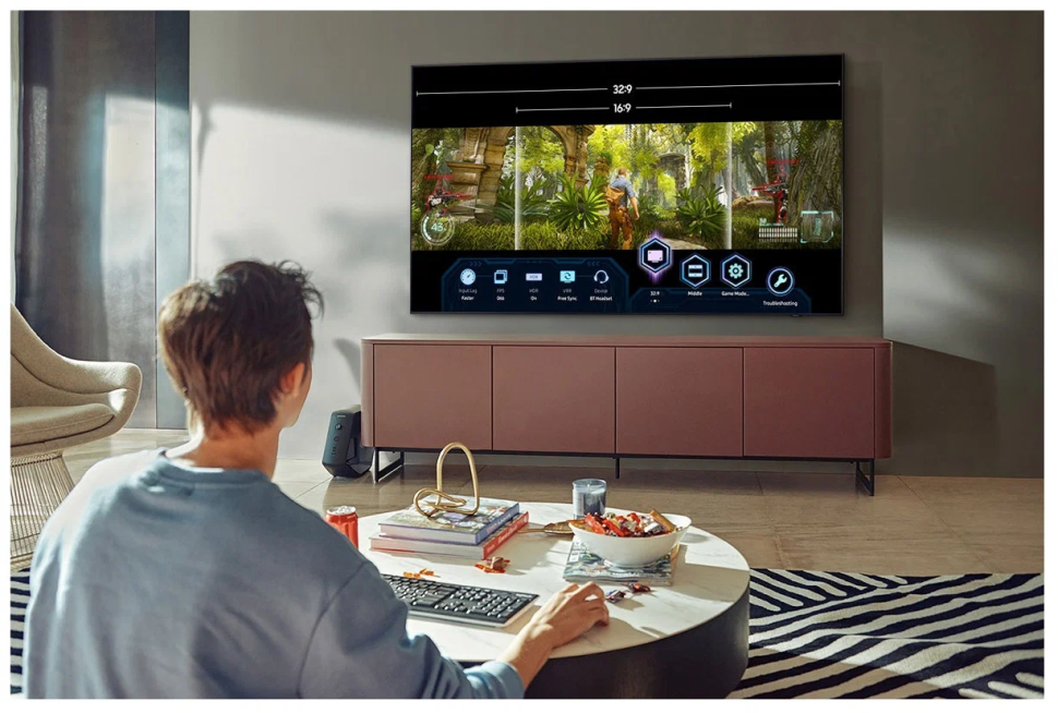 75" Телевизор Samsung QE75QN85BAT 2022 Neo QLED, HDR, яркое серебро