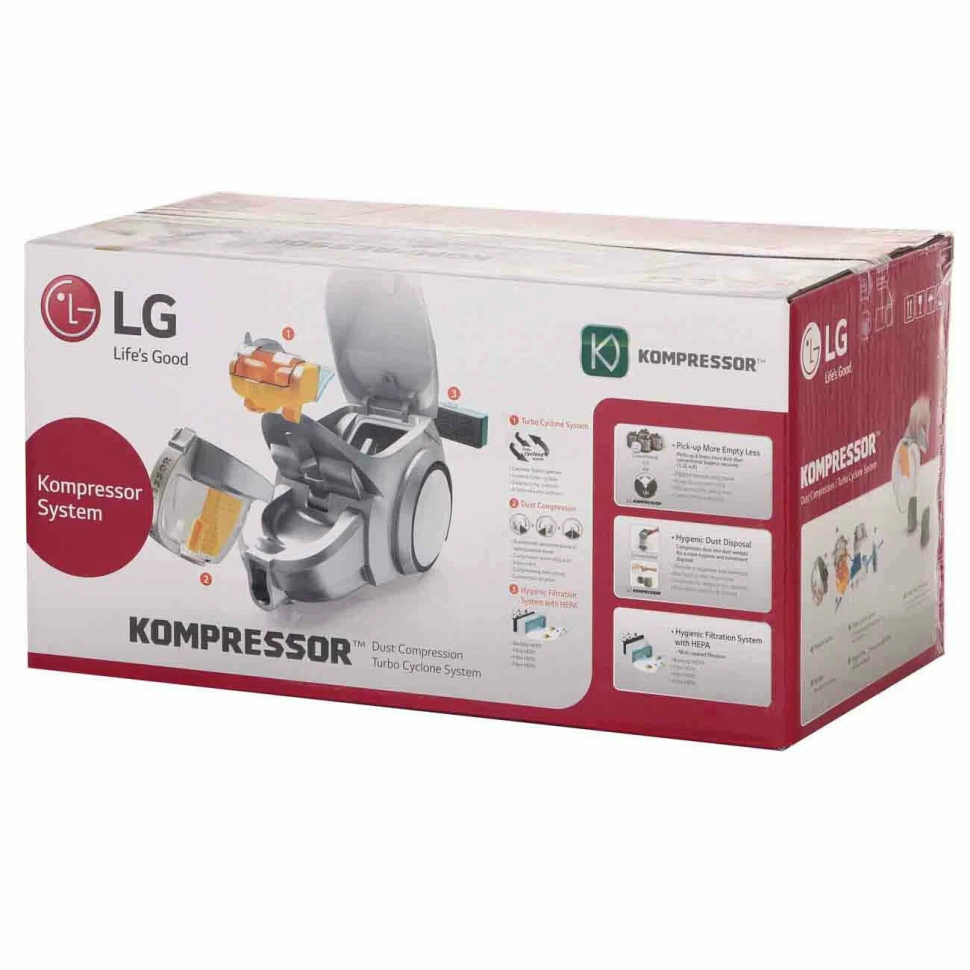 Пылесос LG VC83209UHA/VC83209UHAS, красный, сухая уборка, 2000 Вт