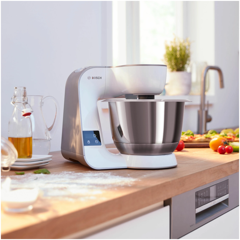 Кухонная машина Bosch MUM5XW10, 1000 Вт, белый/шампань