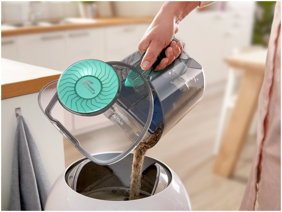 Пылесос Philips FC9573 PowerPro Active, серый/зеленый