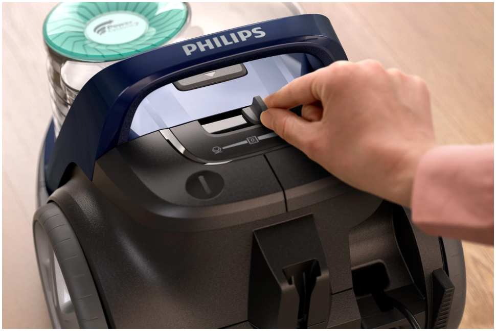 Пылесос Philips FC9573 PowerPro Active, серый/зеленый