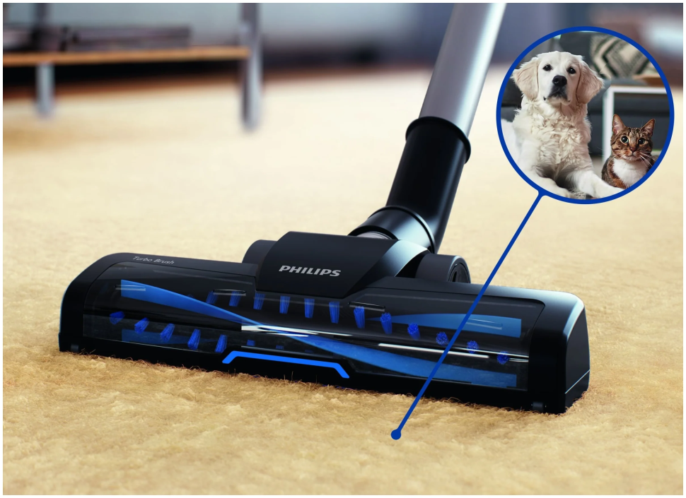 Пылесос Philips FC9573 PowerPro Active, серый/зеленый