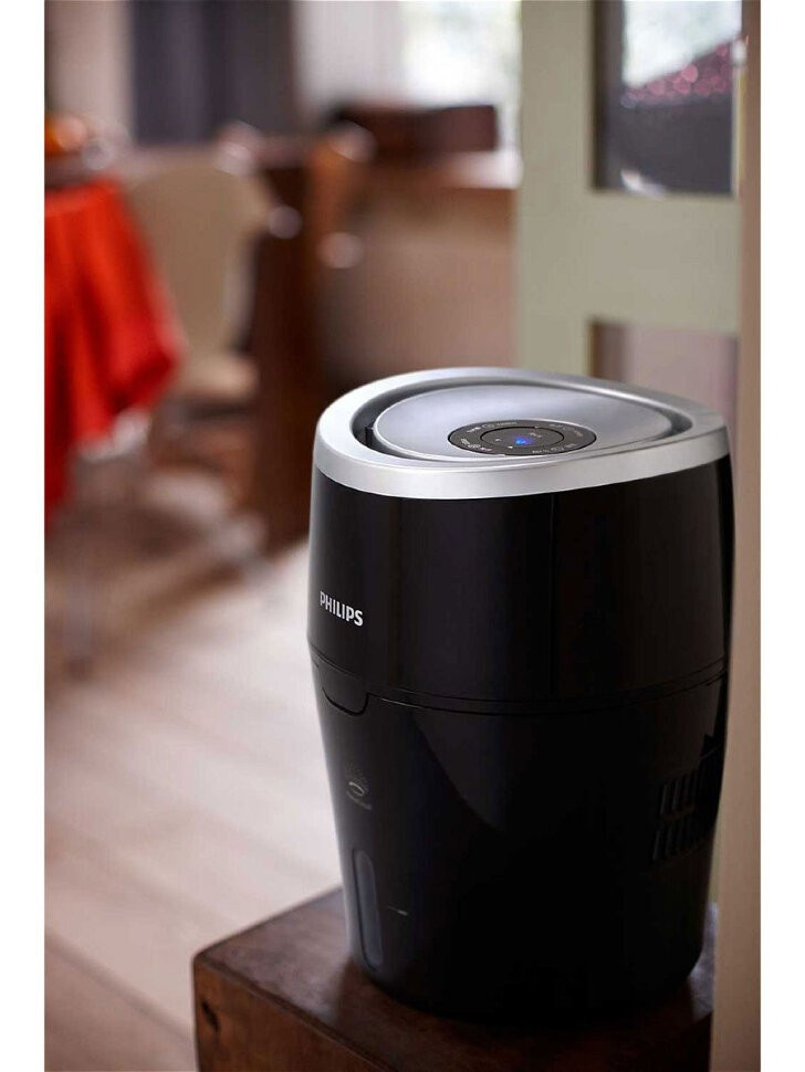Увлажнитель воздуха Philips HU4813, черный/серый