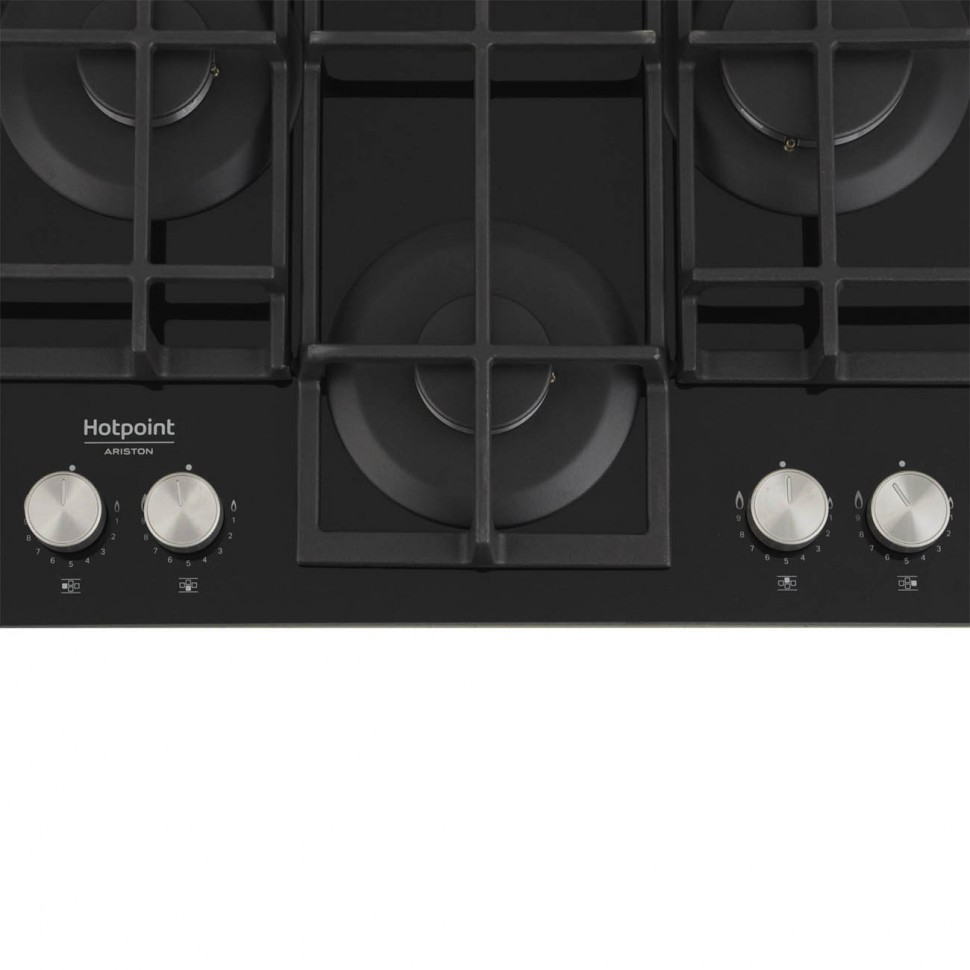 Встраиваемая газовая панель независимая Hotpoint-Ariston HAGS 61F/BK