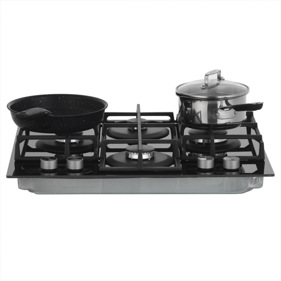 Встраиваемая газовая панель независимая Hotpoint-Ariston HAGS 61F/BK