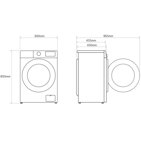 Узкая стиральная машина LG AI DD F2T3HS0W