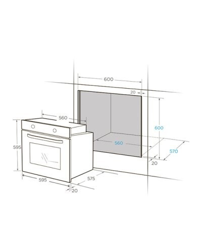 Электрический духовой шкаф Midea MO5810VRGI-B