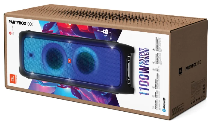 Портативная акустика JBL PartyBox 1000, 1100 Вт, black