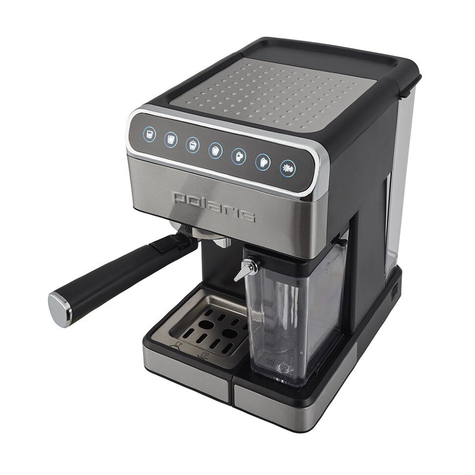 Кофеварка рожковая Polaris PCM 1535E Adore Cappuccino, нержавеющая сталь