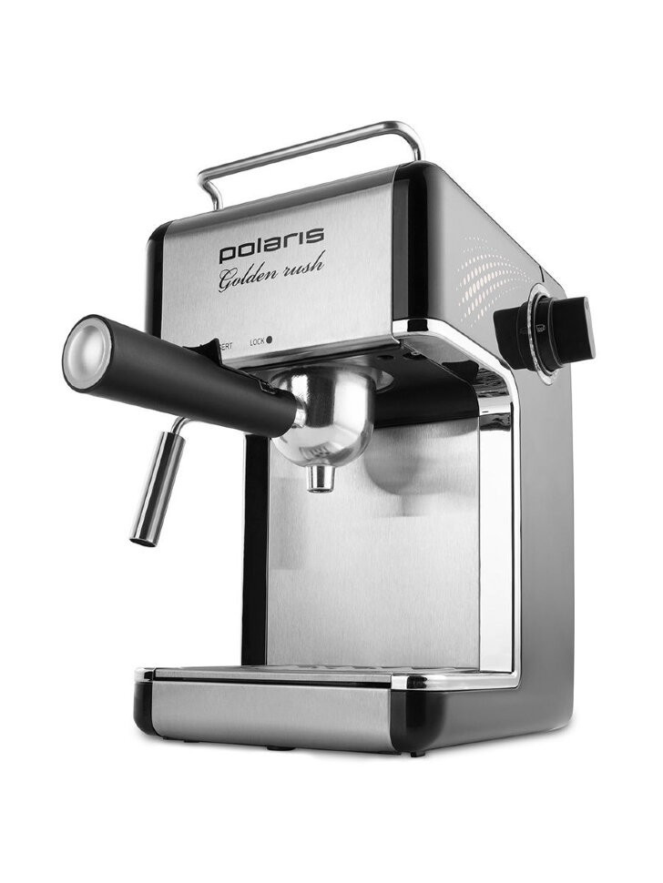 Кофеварка рожковая Polaris PCM 4006A Golden rush, черный