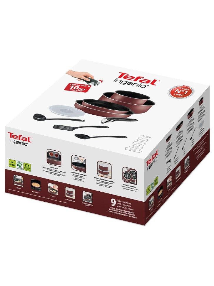 Набор посуды Tefal Ingenio 04186840 из 9 предметов Набор посуды Tefal Ingenio 04186840 из 9 предметов