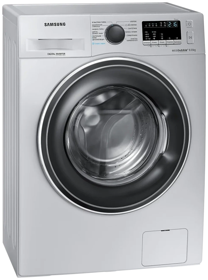 Стиральная машина Samsung WW80R42LHES, серебристый