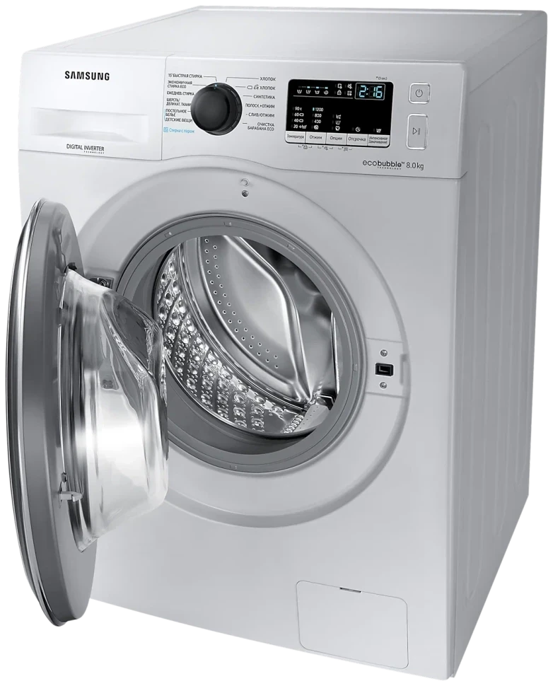 Стиральная машина Samsung WW80R42LHES, серебристый
