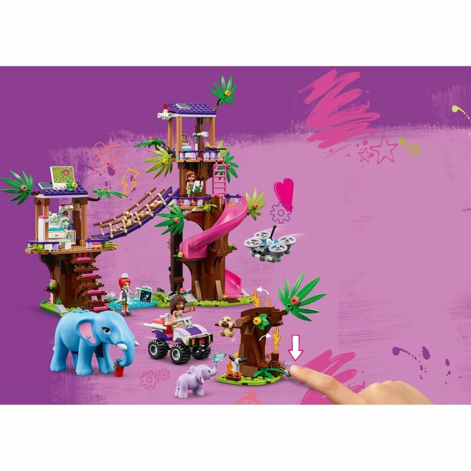 Конструктор LEGO Friends 41424 Джунгли: штаб спасателей